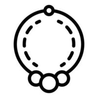 Symbol für Perlenkette, Umrissstil vektor