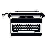 Büro-Schreibmaschinen-Symbol, einfacher Stil vektor