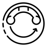 Kundenservice-Symbol, Umrissstil vektor