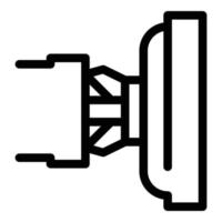 linjär fräsning maskin ikon, översikt stil vektor