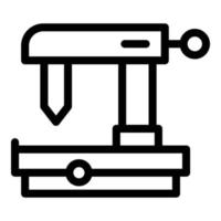 Symbol für Industriefräsmaschine, Umrissstil vektor