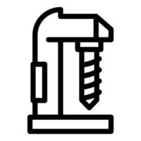 Symbol für Zahnradfräsmaschine, Umrissstil vektor