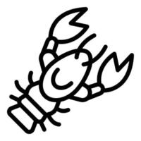 Menü-Hummer-Symbol, Umrissstil vektor