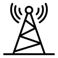 radio stål torn ikon, översikt stil vektor