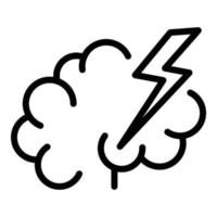 Blitzwolkensymbol, Umrissstil vektor