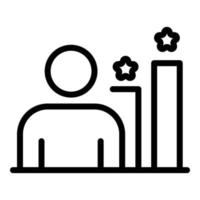 Sterndiagramm-Diagrammsymbol, Umrissstil vektor