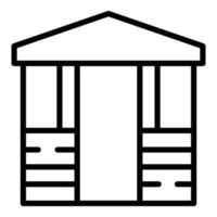 Pavillon-Symbol Umrissvektor. Pergola-Pavillon vektor