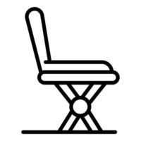 Gartenstuhl-Symbol Umrissvektor. Möbel Café vektor
