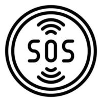 SOS-Münzsymbol-Umrissvektor. finanzieren spenden vektor