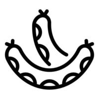 Wurstsalami-Symbol, Umrissstil vektor
