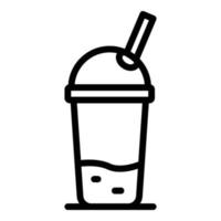 Smoothie-Cup-Symbol, Umrissstil vektor