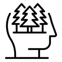 Öko-Wald-Ideen-Symbol, Umriss-Stil vektor