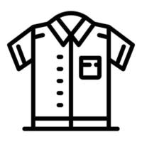 Polizistenhemd-Ikone, Umrissstil vektor