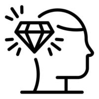 Diamond Personal Guard-Symbol, Umrissstil vektor