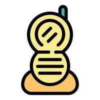 Babyphone Walkie-Symbol Farbumrissvektor vektor