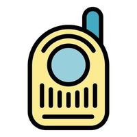 Babyphone Ausrüstung Symbol Farbe Umriss Vektor