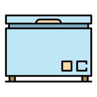 bröst kylskåp ikon Färg översikt vektor