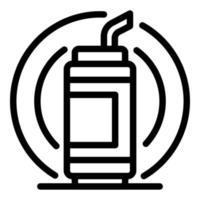 Protein-Shake-Symbol, Umrissstil vektor