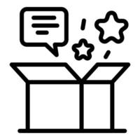 Geschenk-Manager-Box-Symbol, Umriss-Stil vektor