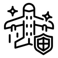 Werbeflugzeug-Symbol, Umrissstil vektor