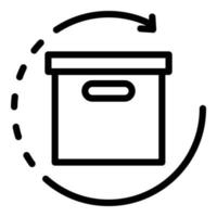 Produktmanager-Box-Symbol, Umrissstil vektor