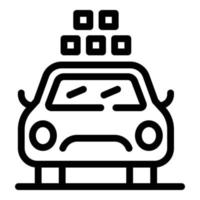 Taxi-Service-Symbol, Umrissstil vektor