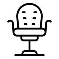 frisör stol ikon, översikt stil vektor