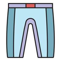 Tauchhose Symbol Farbe Umriss Vektor