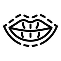 Symbol für die Lippenvergrößerung, Umrissstil vektor