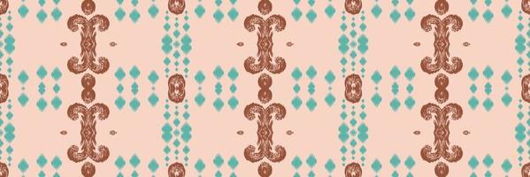 Batik-Textil-Ikat oder Ikat-Blumen, nahtloses Muster, digitales Vektordesign für Druck, Saree, Kurti, Borneo, Stoffrand, Pinselsymbole, Musterdesigner vektor