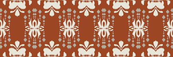 ikat frame batik textil nahtloses muster digitales vektordesign für druck saree kurti borneo stoff grenze pinsel symbole muster party wear vektor