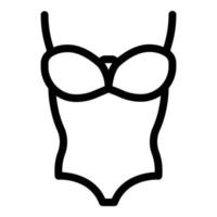 Frauen-Bodysuit-Symbol, Umrissstil vektor