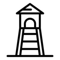 Safari-Turm-Symbol, Umrissstil vektor