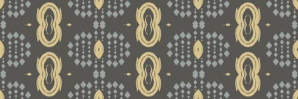 Batik-Textil-Ikat oder Ikat-Rahmen, nahtloses Muster, digitales Vektordesign für den Druck, Saree, Kurti, Borneo, Stoffrand, Pinsel, Symbole, Muster, Baumwolle vektor