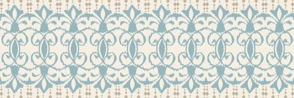 ikat gräns stam- sparre sömlös mönster. etnisk geometrisk batik ikkat digital vektor textil- design för grafik tyg saree mughal borsta symbol strängar textur kurti kurtis kurtas