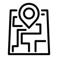 Online-GPS-Kartensymbol, Umrissstil vektor