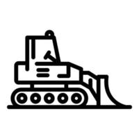 Power-Bulldozer-Symbol, Umrissstil vektor