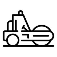 City Road Roller Symbol, Umrissstil vektor
