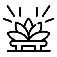 Symbol für die Lotus-Teezeremonie, Umrissstil vektor
