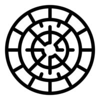 Kreispflaster-Symbol, Umrissstil vektor