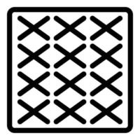 Symbol für Oberflächenpflasterung, Umrissstil vektor