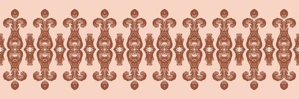 Batik-Textilmotiv Ikat Damast nahtloses Muster digitales Vektordesign für den Druck Saree Kurti Borneo Stoffrand Pinselsymbole Musterdesigner vektor
