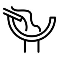 Symbol für Regenwasserrinne, Umrissstil vektor
