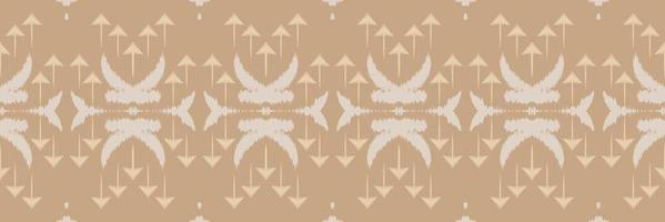 Batik-Textil-Ethno-Ikat-Rahmen, nahtloses Muster, digitales Vektordesign für den Druck, Saree, Kurti, Borneo, Stoffrand, Pinselsymbole, Musterdesigner vektor