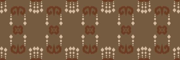 nahtloses muster der ikat-grenze in stammesfarbe. ethnische geometrische ikkat batik digitaler vektor textildesign für drucke stoff saree mughal pinsel symbol schwaden textur kurti kurtis kurtas