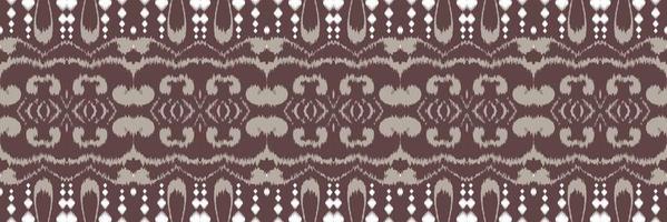 Ethno-Ikat-Blumenbatik-Textil-nahtloses Muster, digitales Vektordesign für den Druck, Saree, Kurti, Borneo, Stoffrand, Pinselsymbole, Musterdesigner vektor