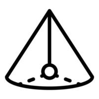 pyramid allvar ikon, översikt stil vektor