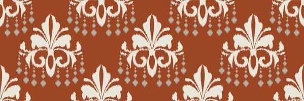 ikat damast skandinavische stickerei, ikat nahtlos tribal abstrakt, ethnische krippe digitales textil asiatisches design alte kunst für drucke stoff saree moghul schwaden textur kurti kurtis kurtas vektor