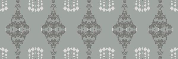 ikkat oder ikat-rahmen batik textil nahtloses muster digitales vektordesign für druck saree kurti borneo stoff grenze pinsel symbole muster partykleidung vektor