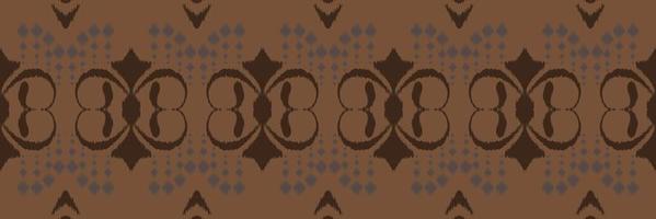 Batik-Textil ethnischer Ikat-Hintergrund nahtloses Muster digitales Vektordesign für den Druck Saree Kurti Borneo Stoffrand Pinselsymbole Farbfelder Baumwolle vektor